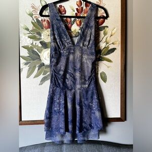Blue Reptile Print Dress